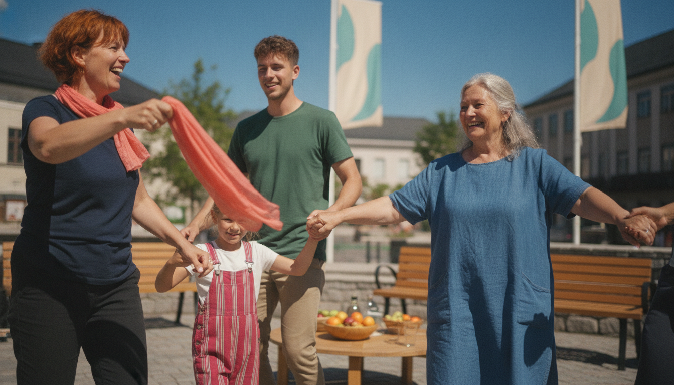Mennesker i alle aldre deltar i en felles aktivitet, skaper tilhørighet.