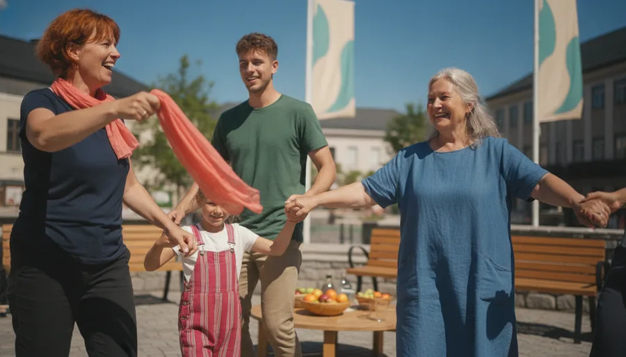 Mennesker i alle aldre deltar i en felles aktivitet, skaper tilhørighet.